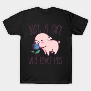 Just A Girl Who Loves Pigs Gift graphic T-Shirt